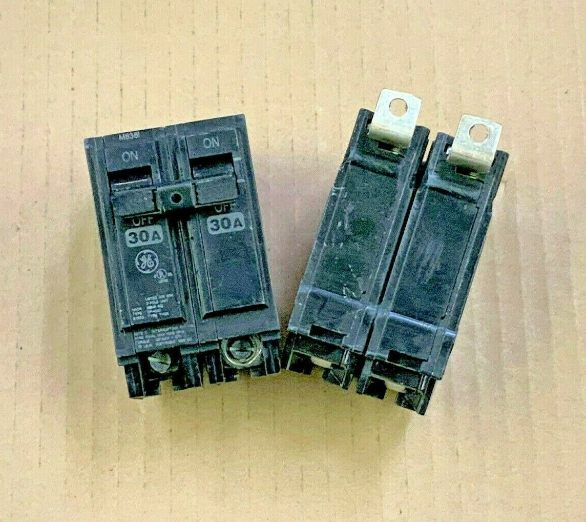 GE THQB THQB2130 2 Pole 30 Amp 240V Silk Screen Circuit Breaker