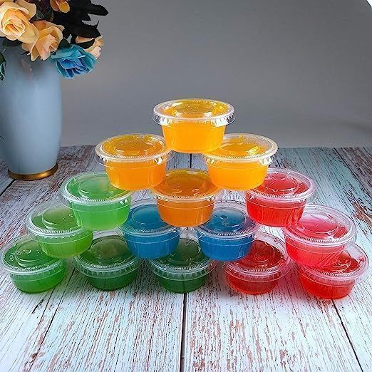 TashiBox 400 Sets – 2 oz Jello Shot Cups with Lids, Small 2oz, 2oz-400sets