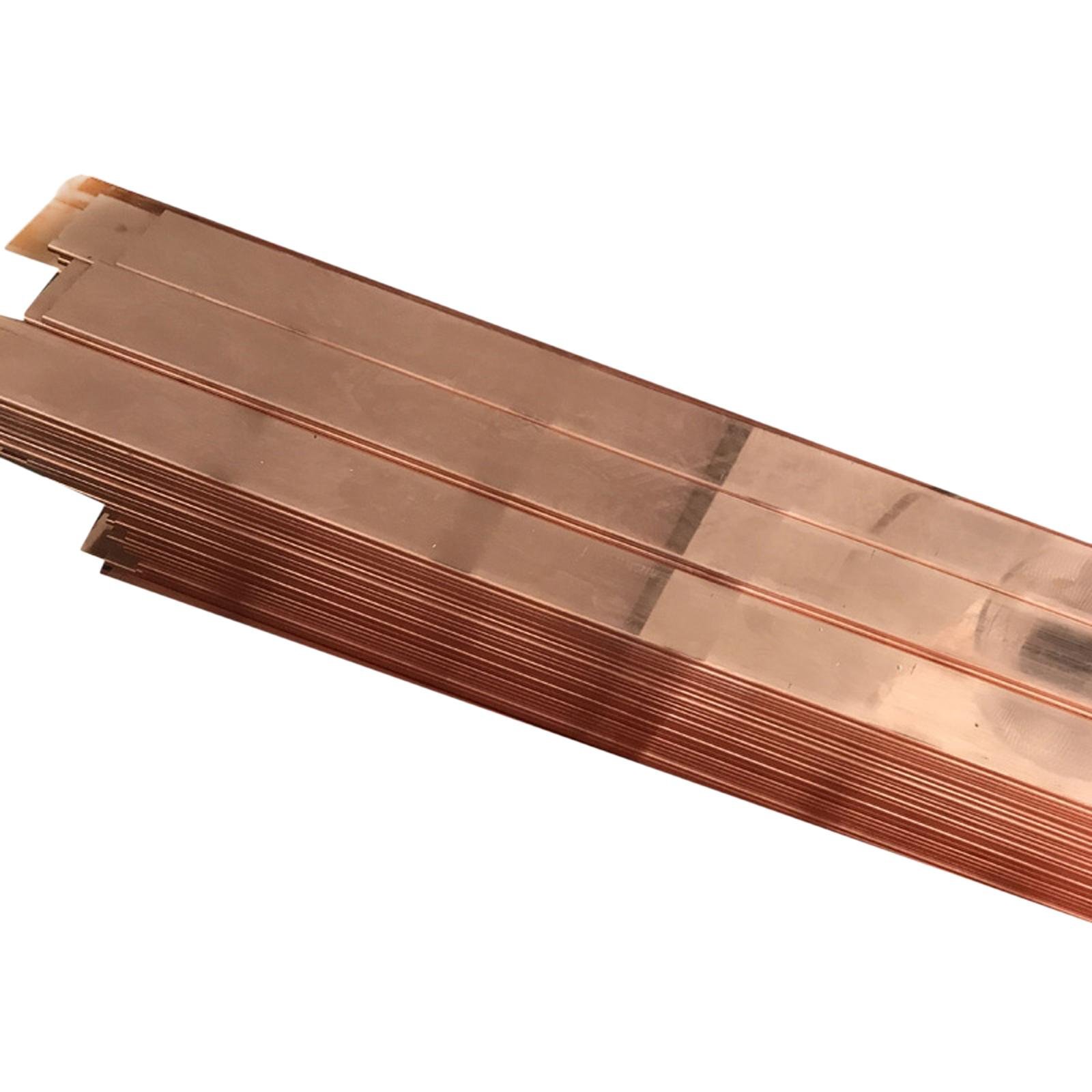 2pcs 99% Copper T2 Cu Metal Flat Bar Plate 3mm x 15mm x 250mm