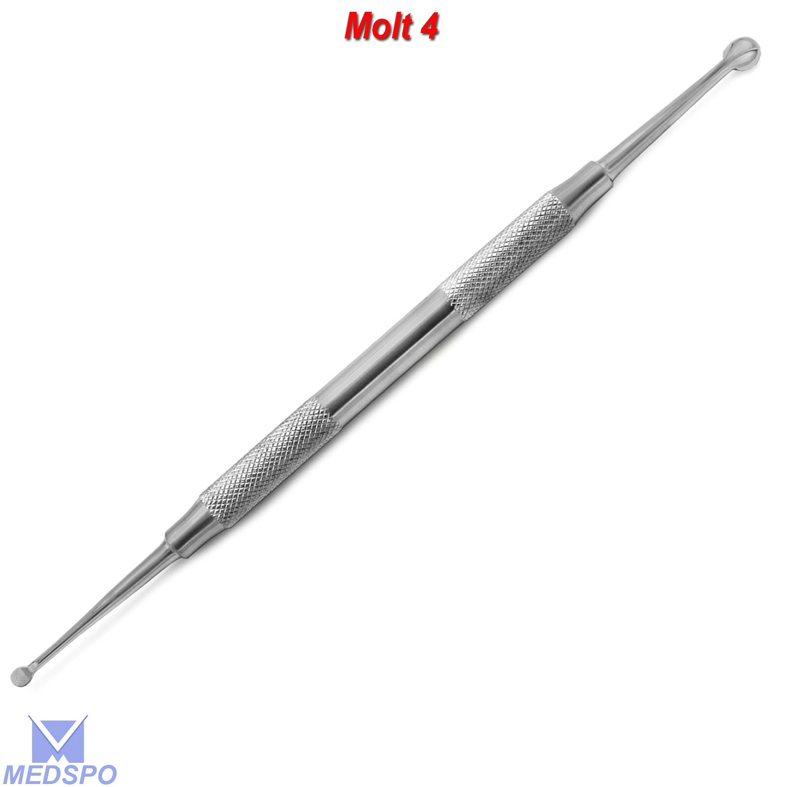 Dental Implant Periosteal Elevator 3.5mm – 7.5mm Molt #4 Surgical Bone Curette