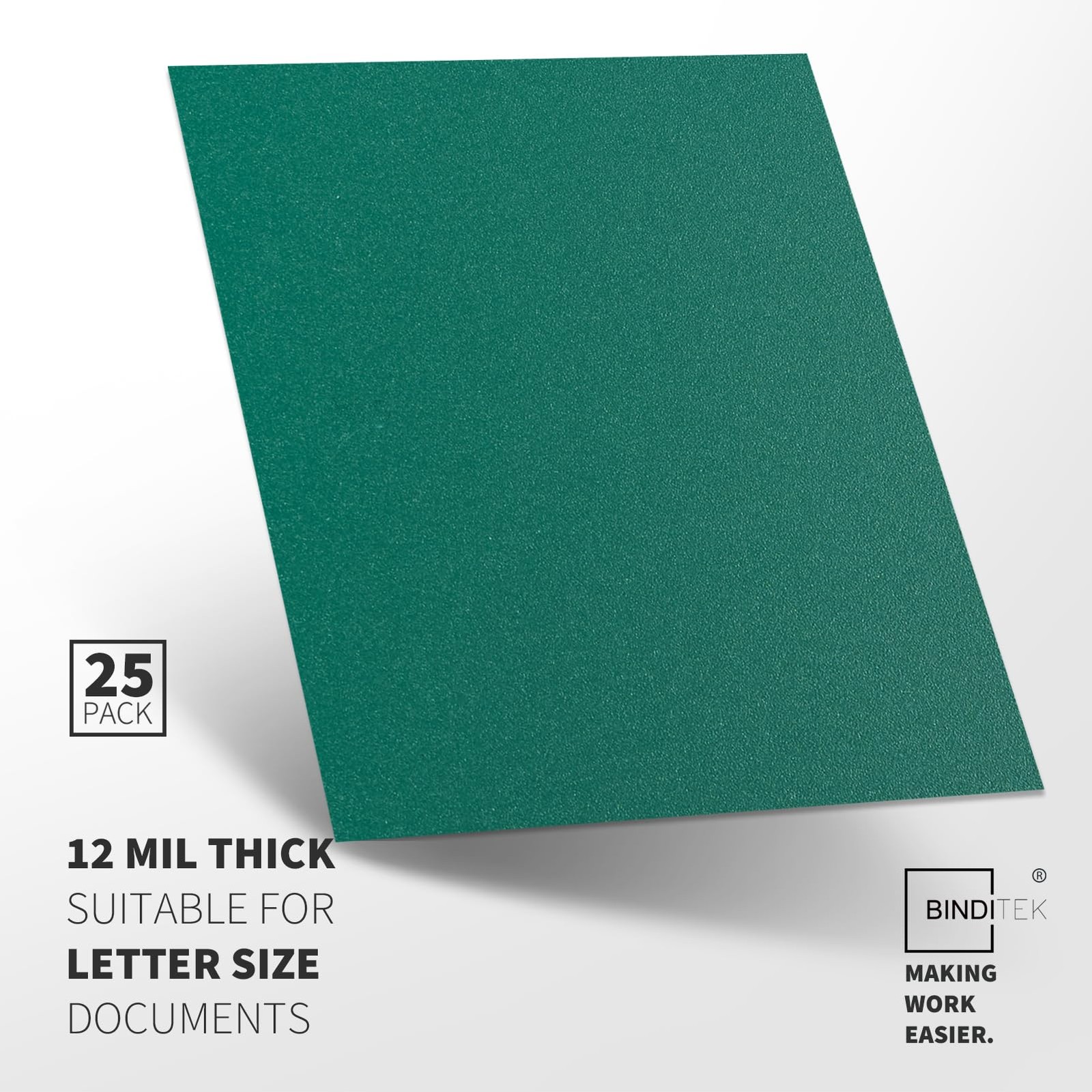 Binditek 25 Pack 12 Mil Sand-Textured Polycover, 25 Pack, 12 Mil, Green