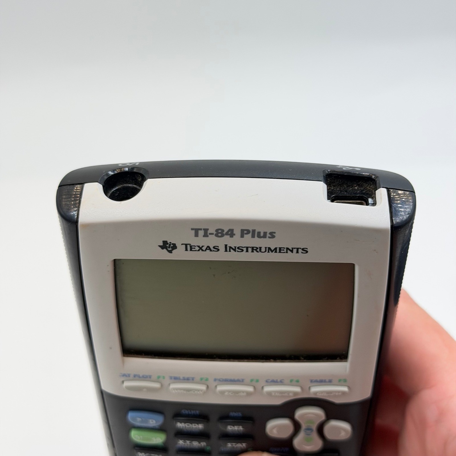 Texas Instruments TI-84 Plus Graphing Calculator Black Silver with Cover TESTED