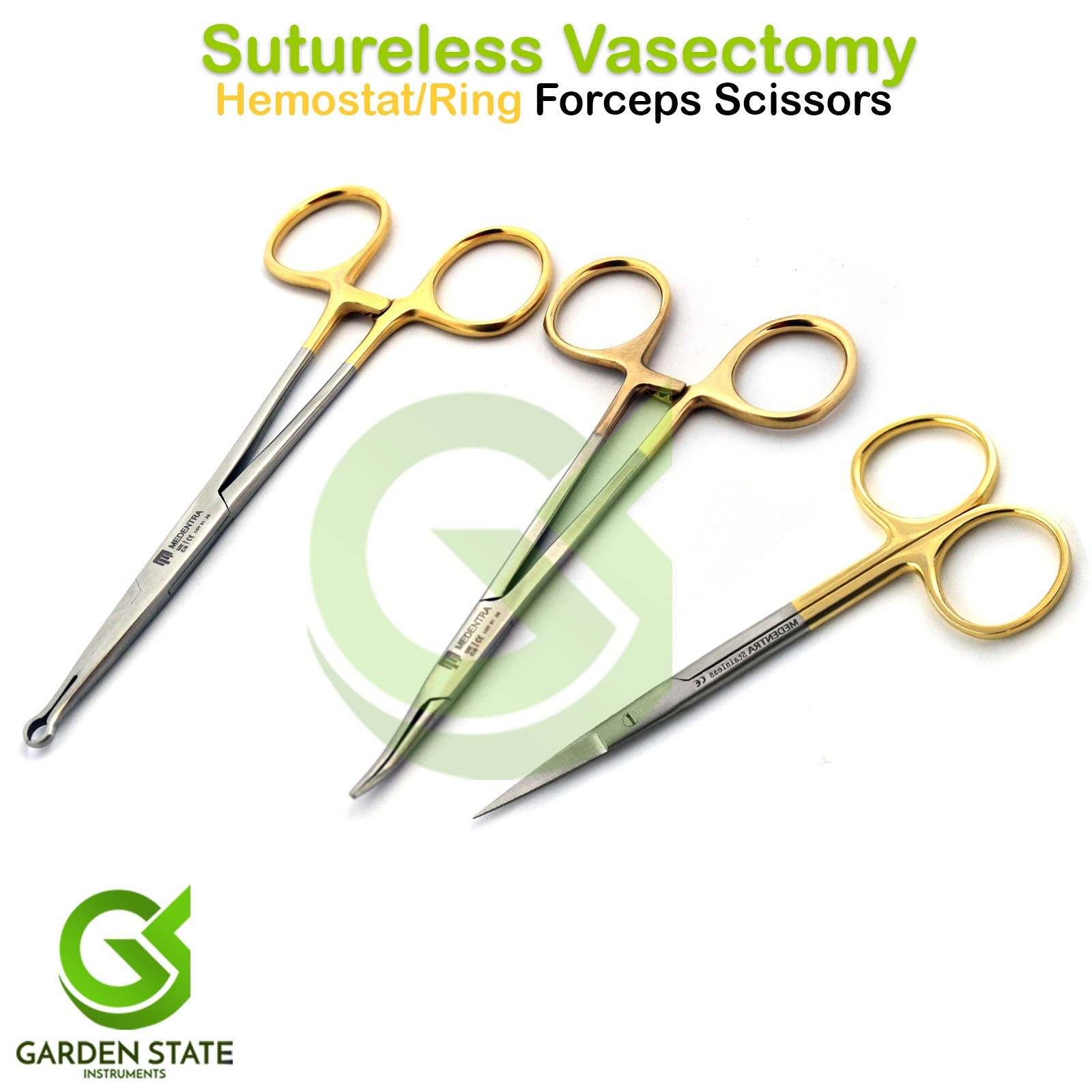 Sutureless Vasectomy Hemostat – Ring Forceps Urology Dissecting Scissors