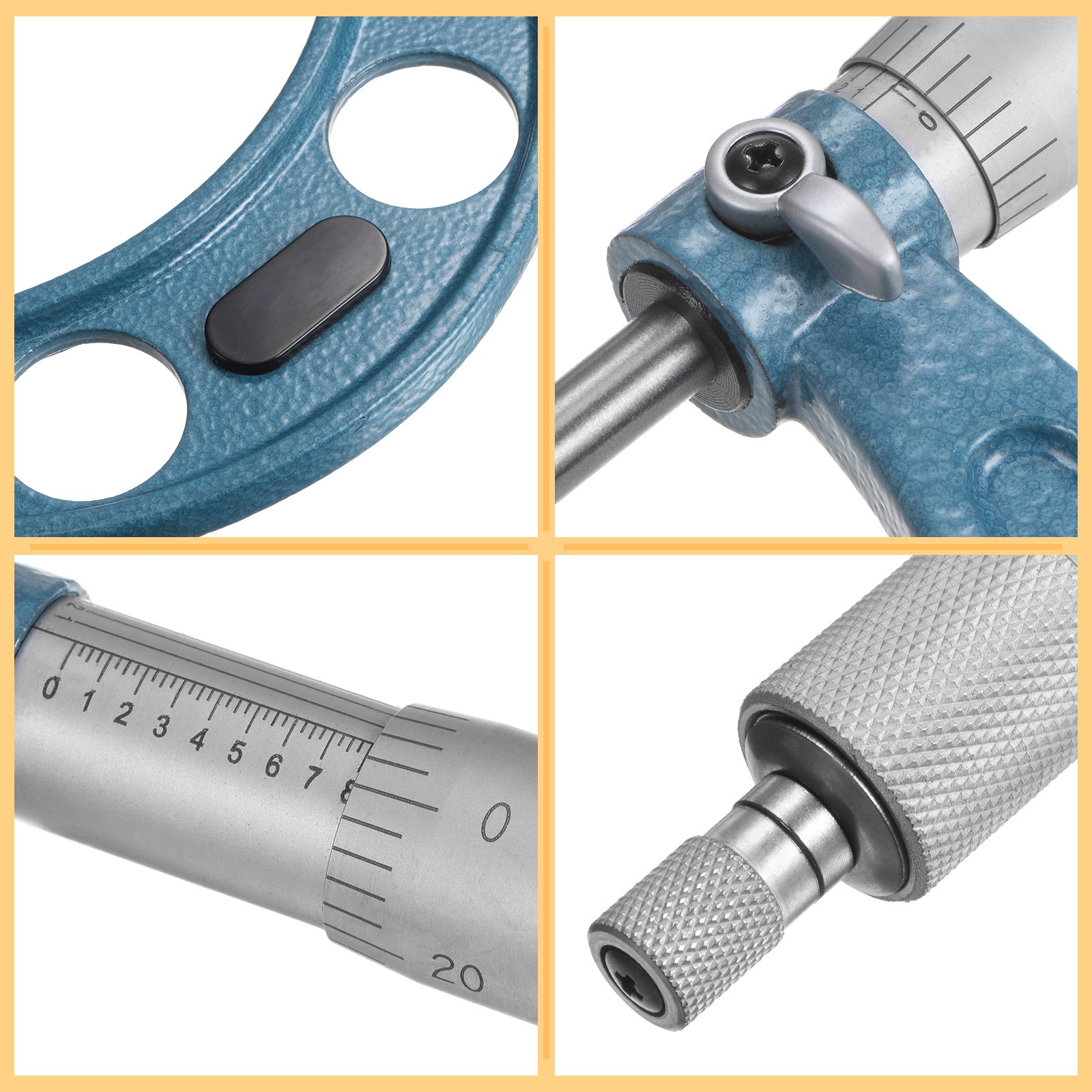 Outside Micrometer 0-1″ 1″-2″ 2″-3″ 3″-4″ 4″-5″ 5″-6″ 0.0001″ Graduation 6 in 1