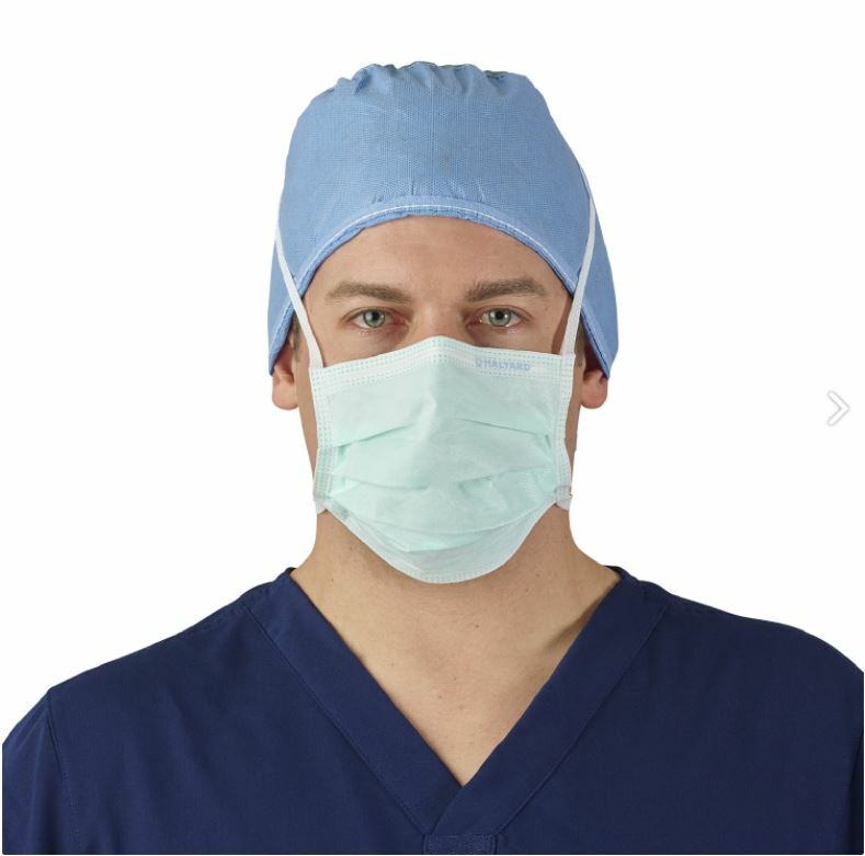 *300-Pieces* Halyard The Lite One Surgical Face Mask Green 48105