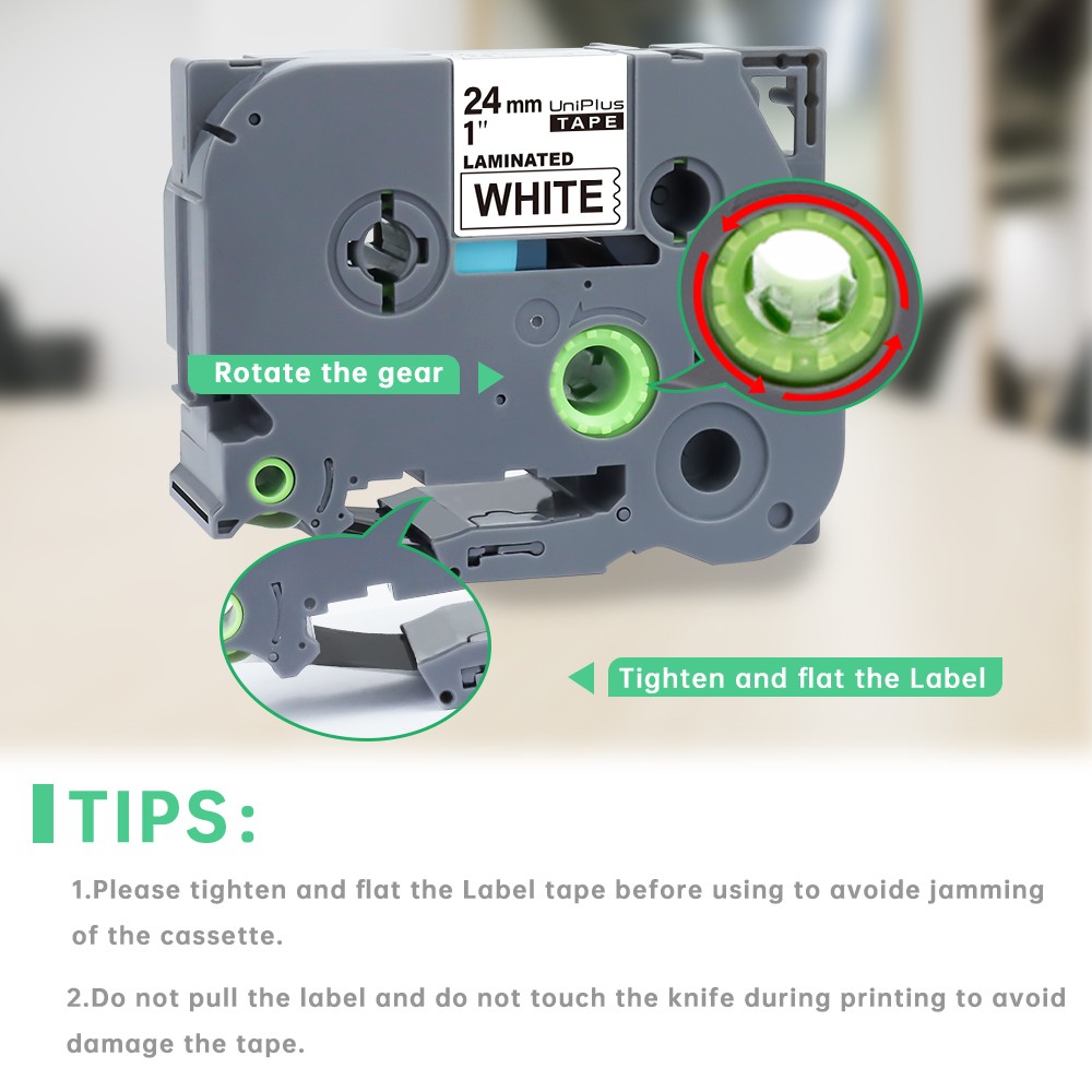 10PK Label Tape For Brother P-Touch TZe-251 TZ-251 24mm White PT-2700 2730 D600