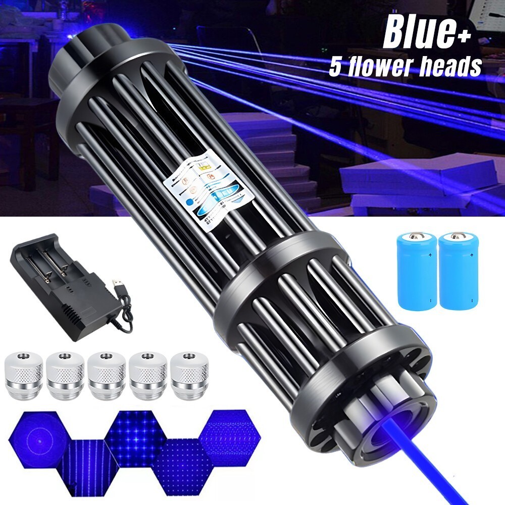 New 450nm Laser Pointer Pen Visible Beam Light Zoom Focus Lazer Blue US