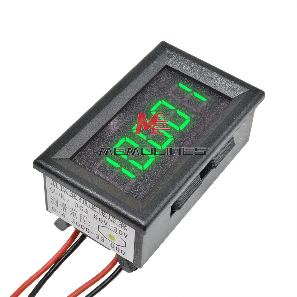 DC 0-4.3000-33.000V 5 Digit Digital Voltmeter Voltage Meter Car Panel 4Colors