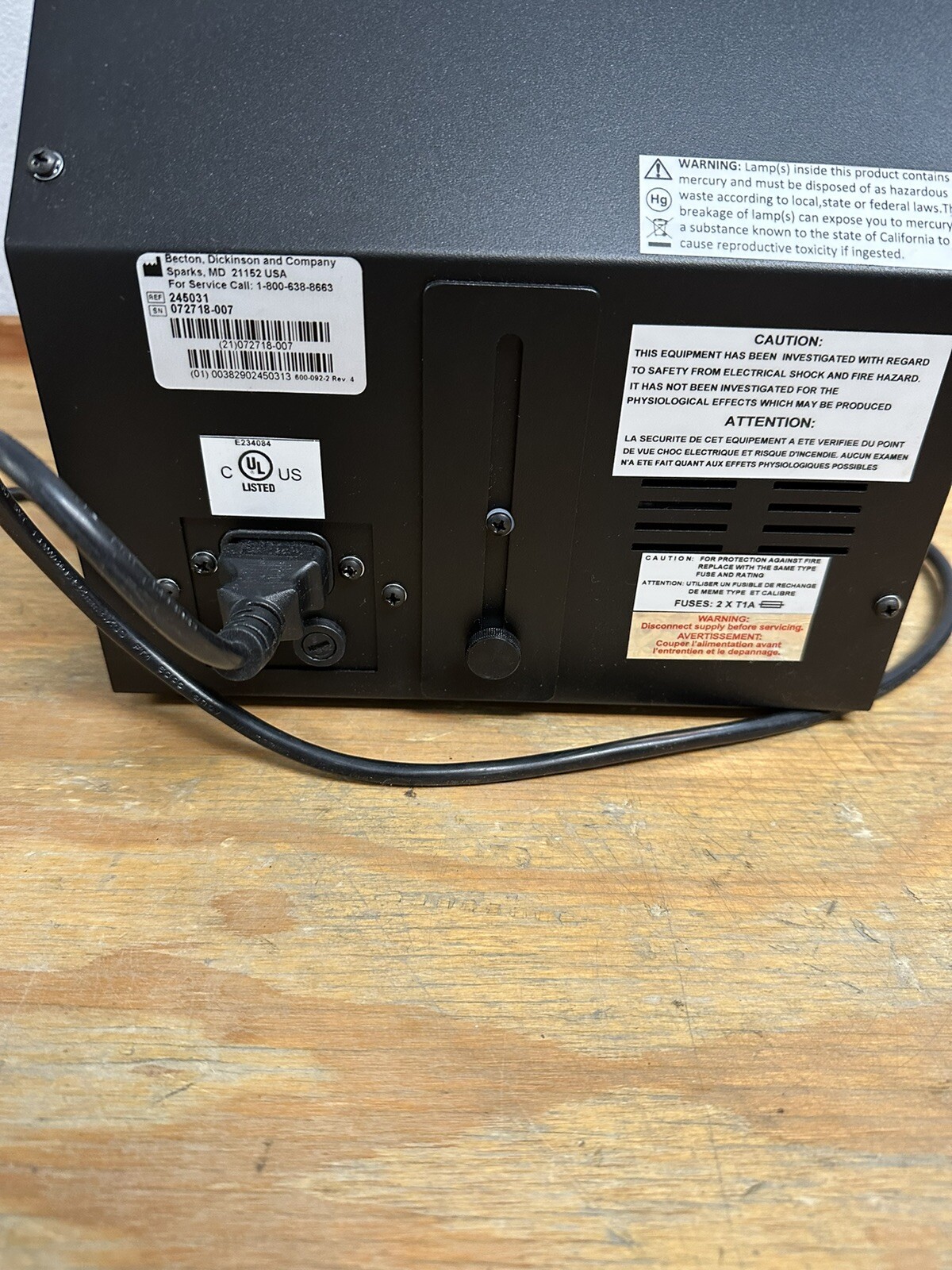 Becton Dickinson BBL Crystal Panel Viewer 245031 for Crystal ID System