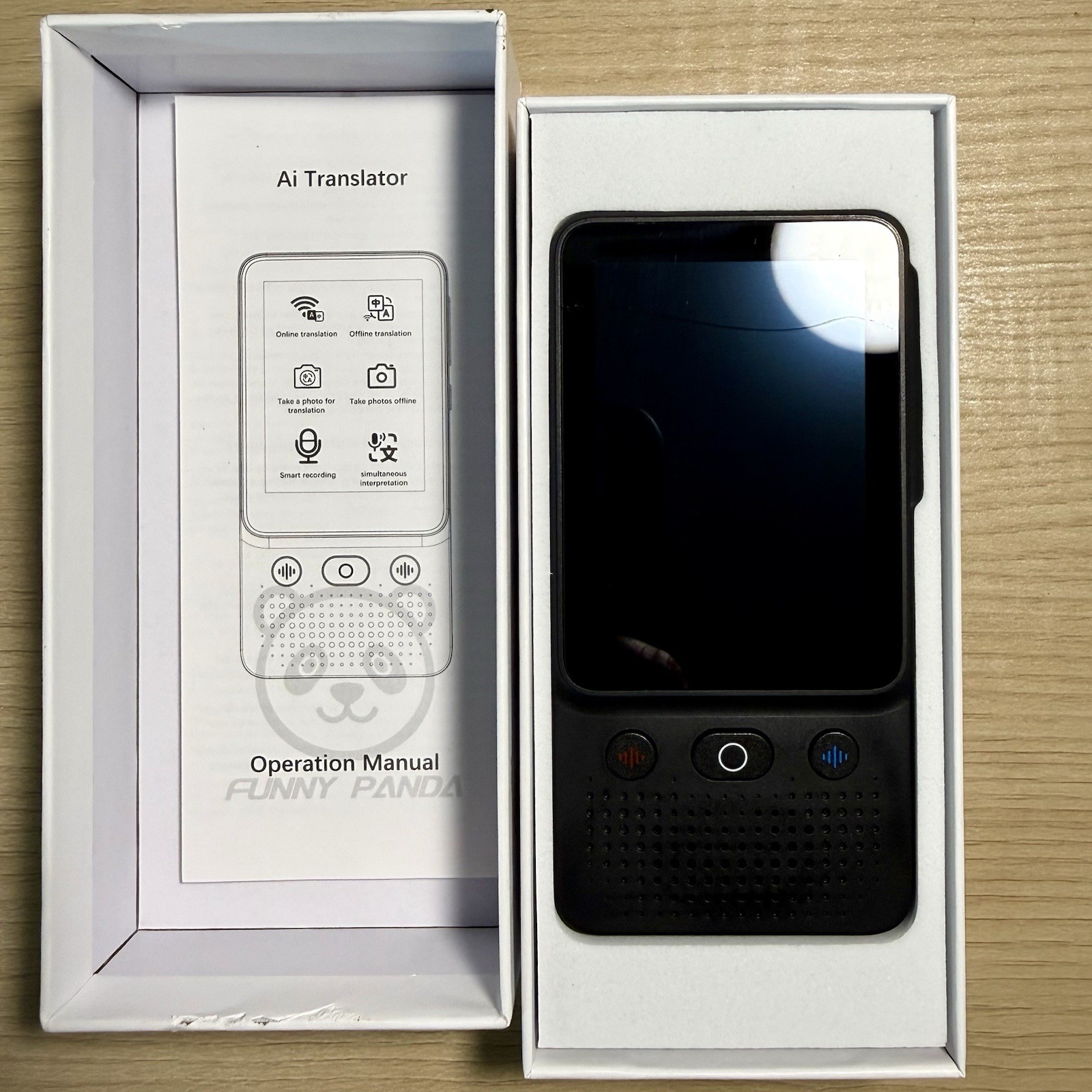 FUNNY PANDA Handheld WiFi Translator Device, English/Spanish Android Crack Disp