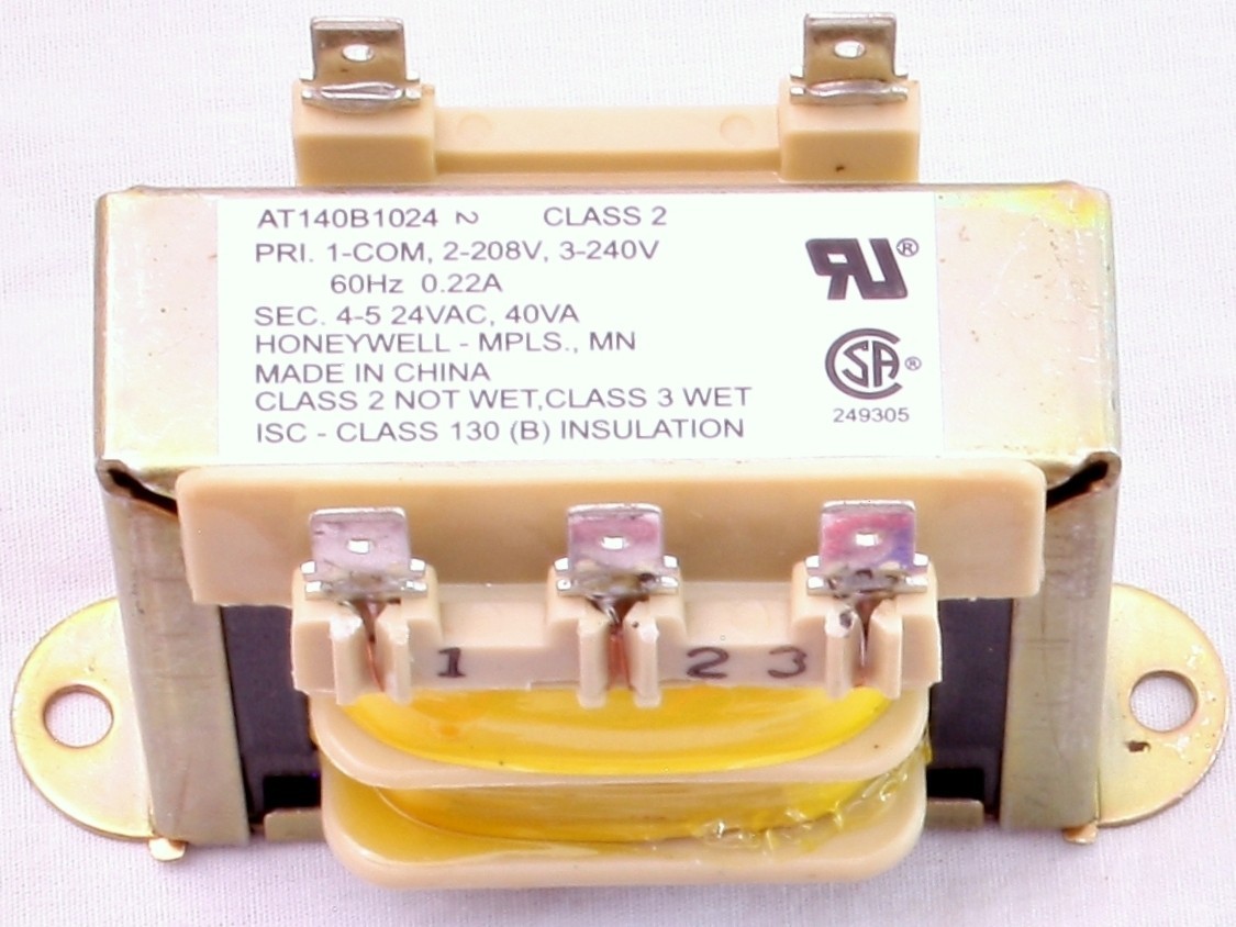Honeywell AT140B1024 General Purpose Transformer 208V or 240V to 24V Class 2/3