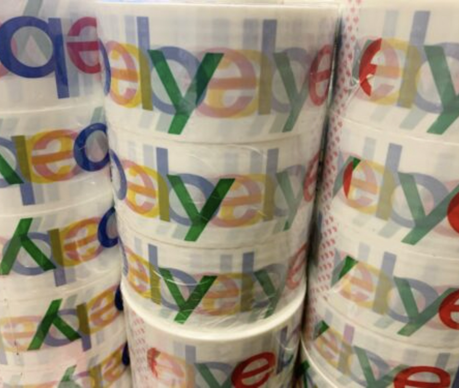 6 Rolls Official eBay MULTICOLORED Packing Packaging Tape 2″ x 75 Yards