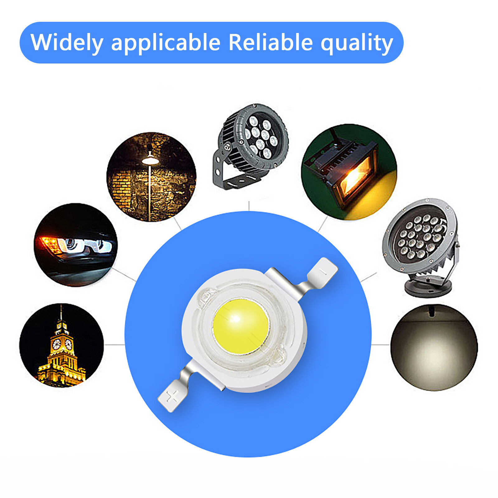 High Power 1W/3W/5W PCB LED Light White 3000K-15000K Bulb Diode SMD For DIY