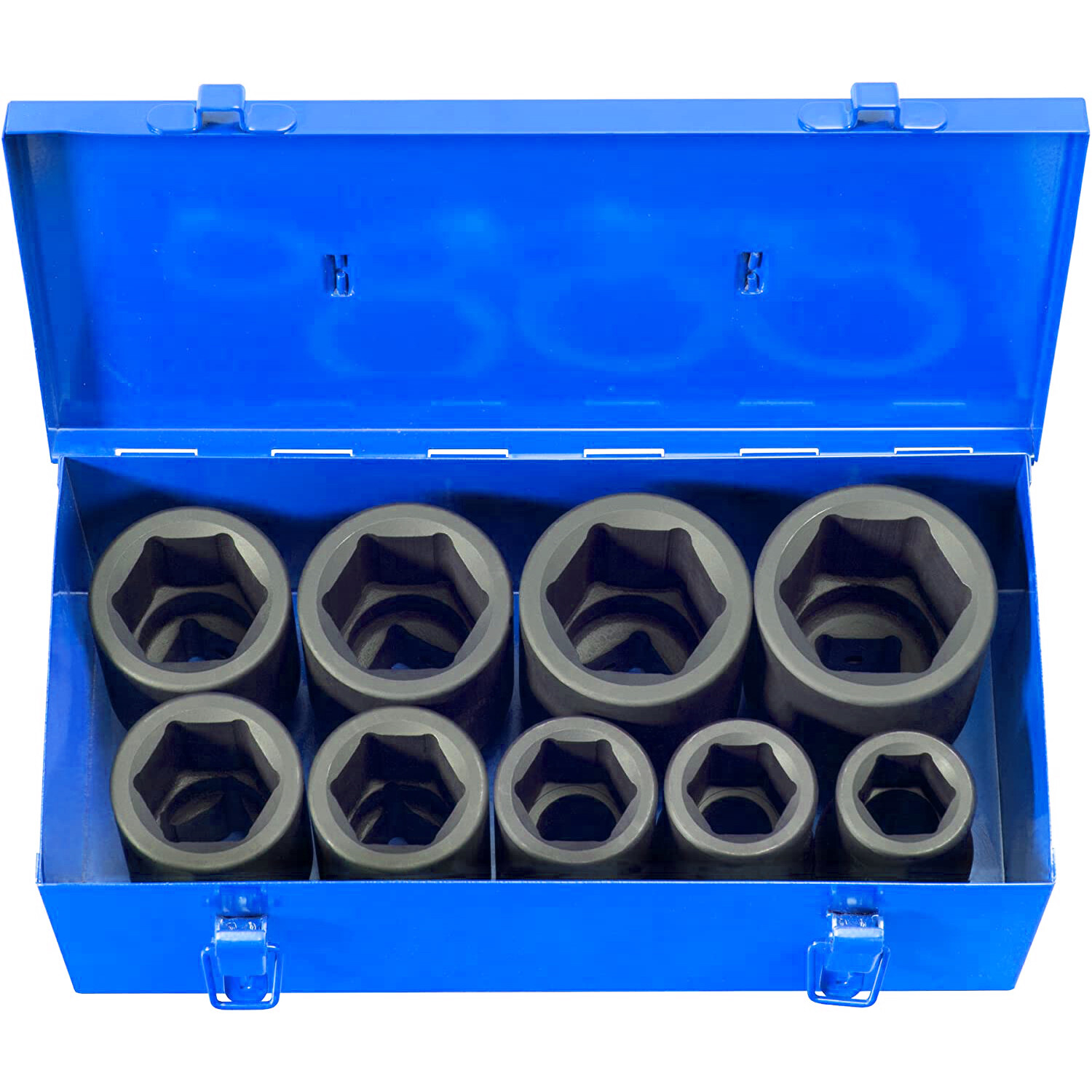 9PC 1″ ONE INCH DRIVE DR DEEP BIG SIZE AIR BLACK IMPACT SOCKET WRENCH TOOL SET