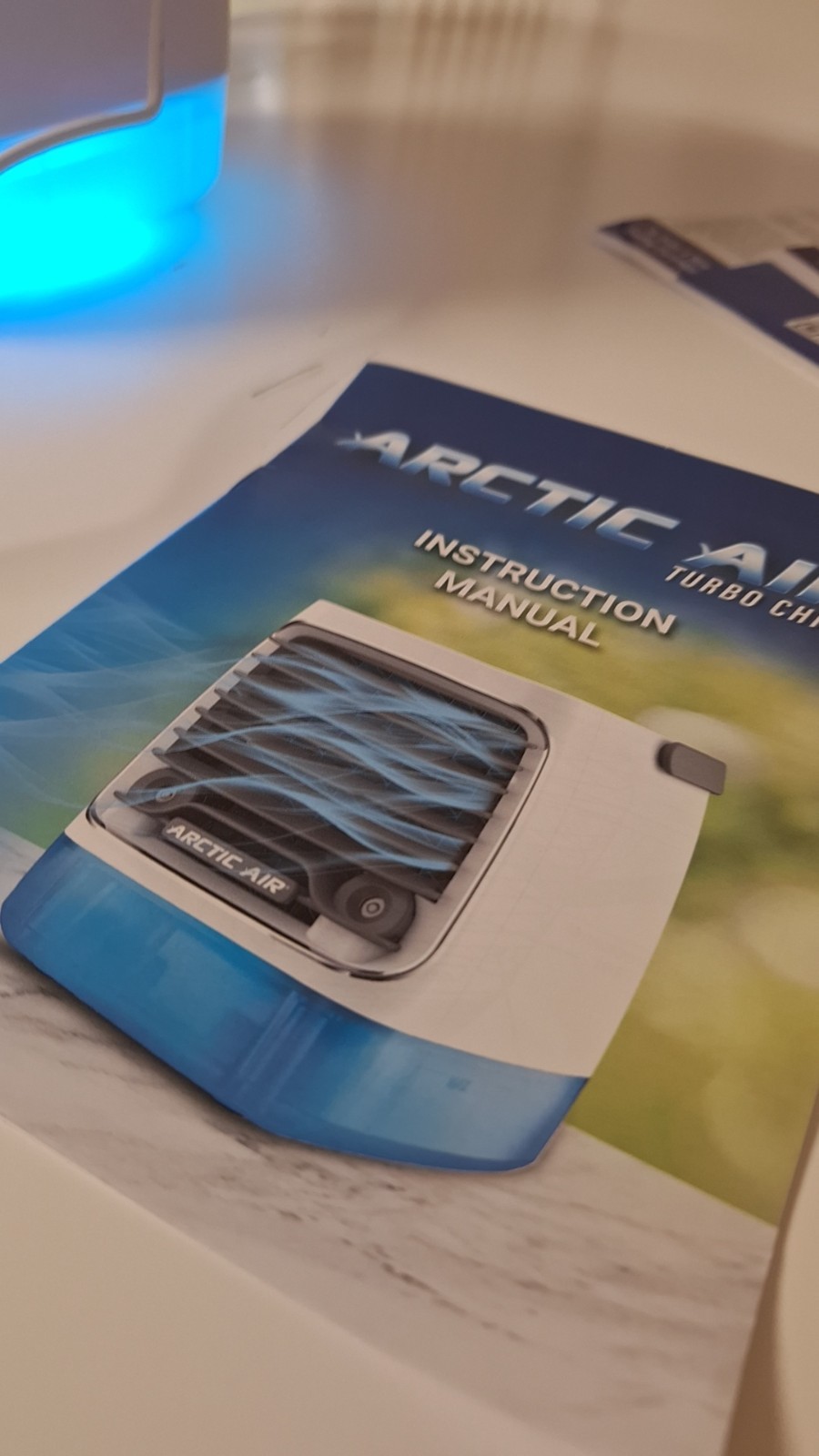 ARCTIC AIR Turbo Chill Desktop Evaporative Space Cooler with LED Nightlight
