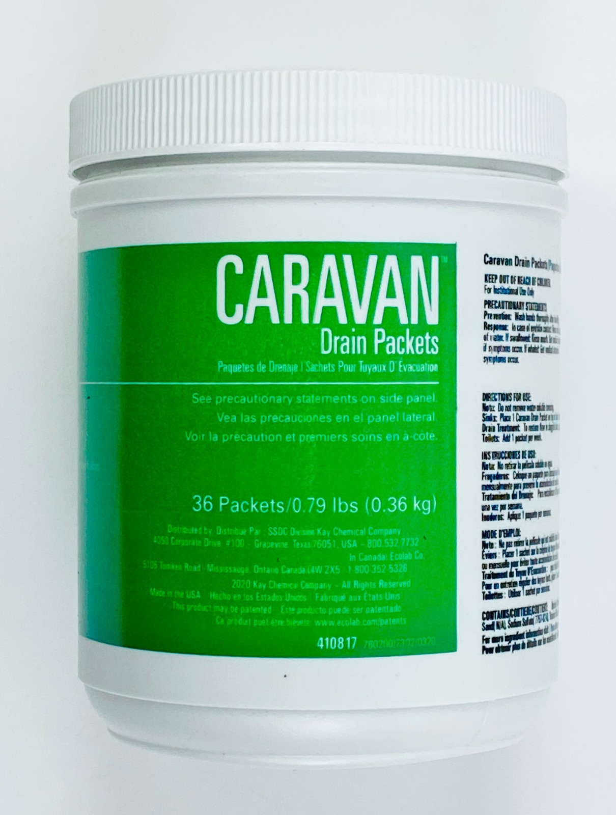Caravan Drain Packets 36 Pack each 5 Containers