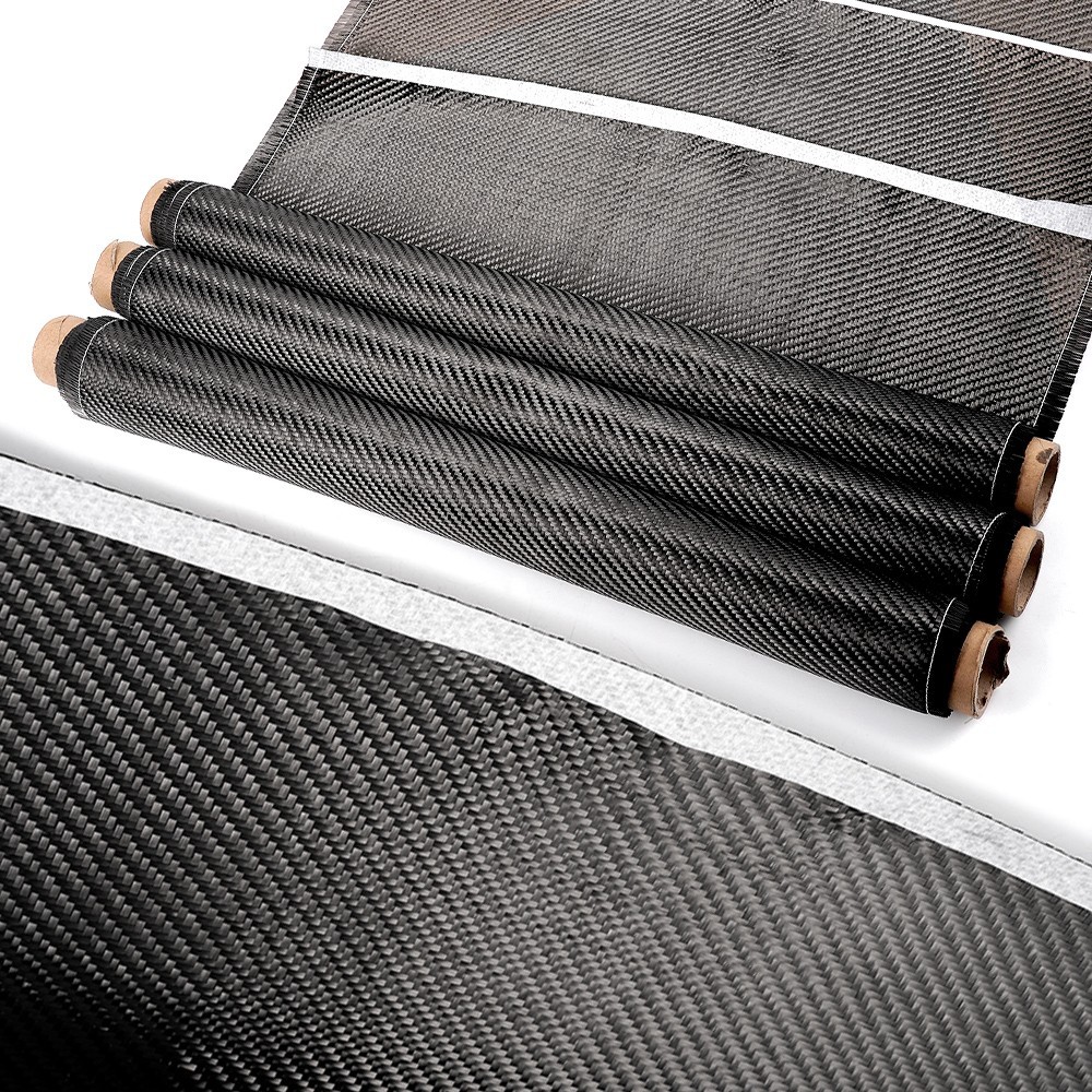 4.9ft x 7.87″ Carbon Fiber Fabric Roll Pure Fabric Carbon Fiber Sheet 2 x 2 Twil