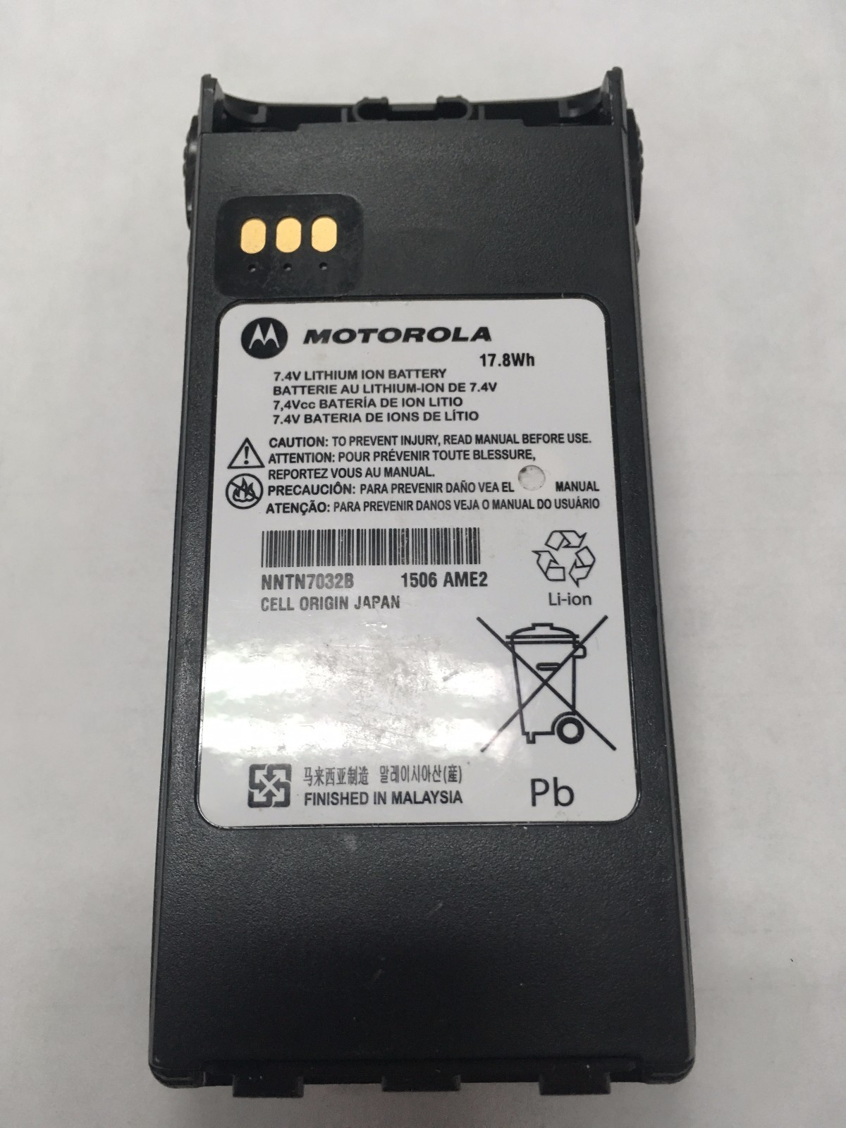 2023 OEM MOTOROLA NNTN7032 Li-Ion 2500mAh BATTERY XTS1500 XTS2500 MT1500 NTN9858