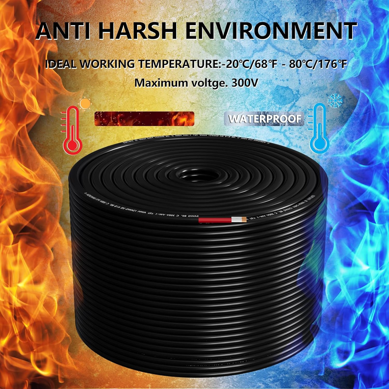 16 Gauge Wire 2 Core Conductor Duplex Marine Grade Dual Twin 16AWG Electrical Ca
