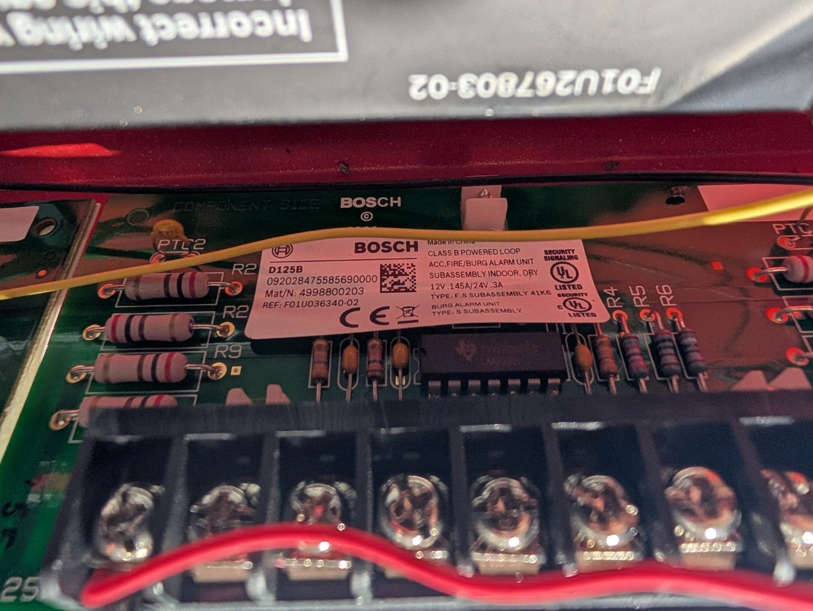 Bosch D8109 with Bosch D7412GV4+D125B+D192G+D928+Transformer