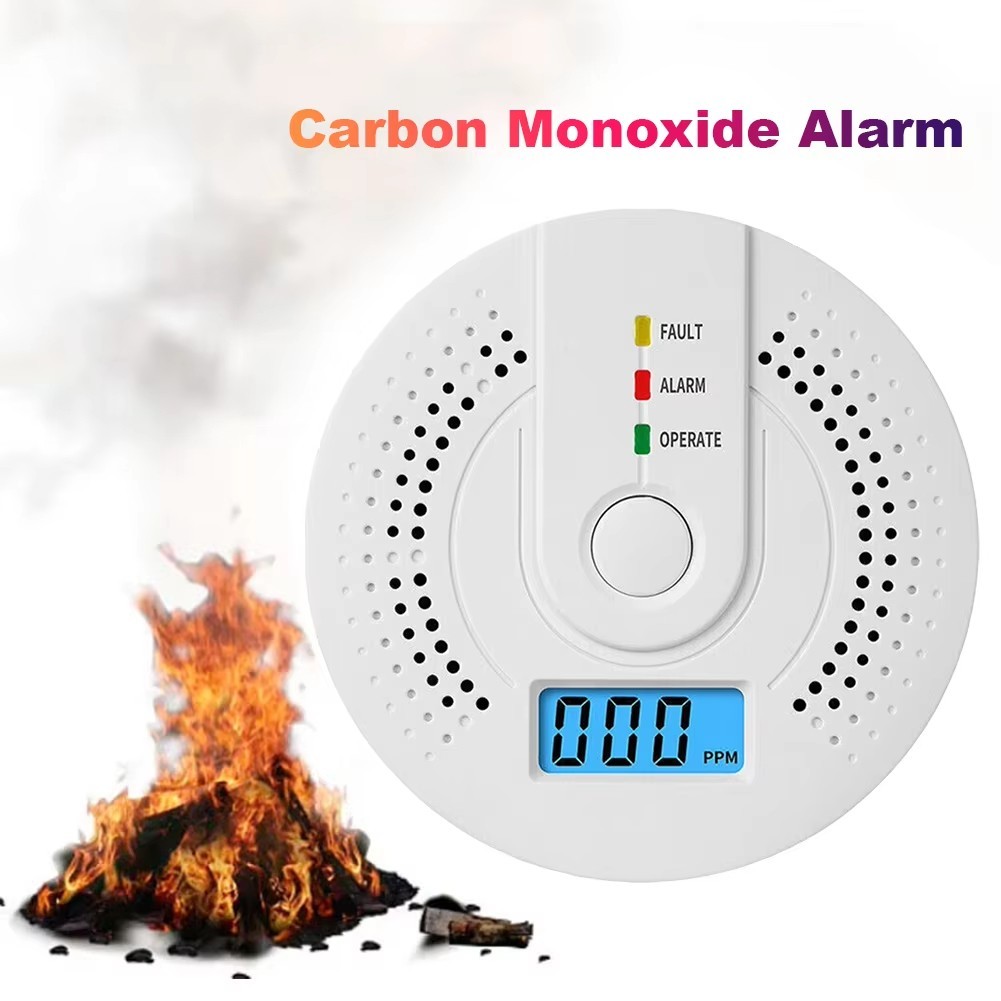 Carbon Monoxide Detector Warning Safety Alarm Sensor LED Digital Battery Powers