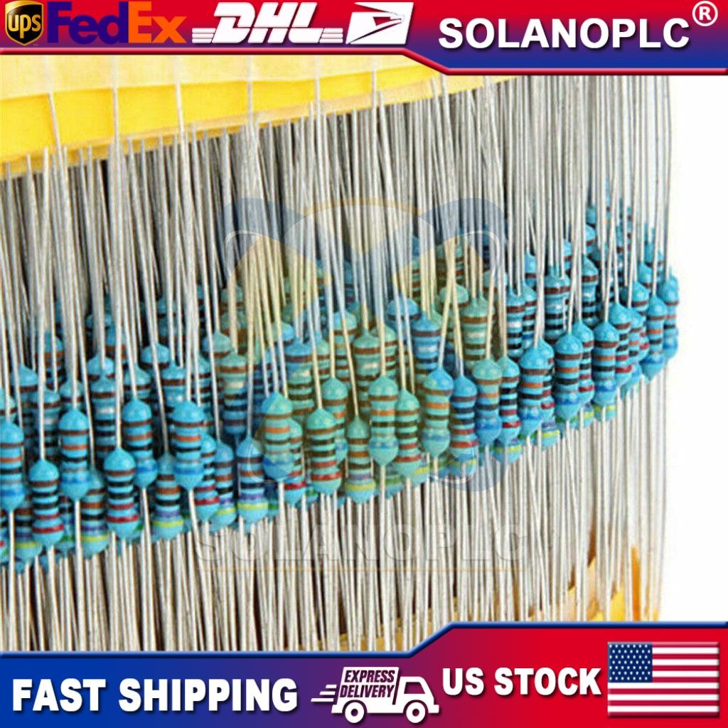600pcs 30 Values 1/4W Metal Film Resistors Resistance Assortment Kit Set 1% USA