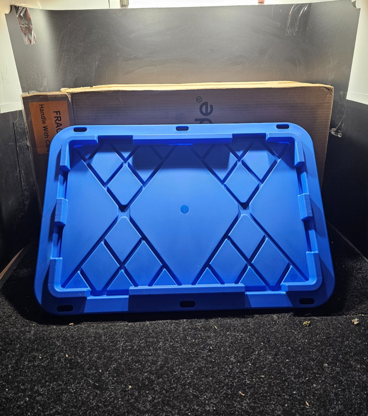 (QTY 2) Greenmade 30-in. x 20-in. Blue Snap Lock LID For 27 Gallon Storage Box