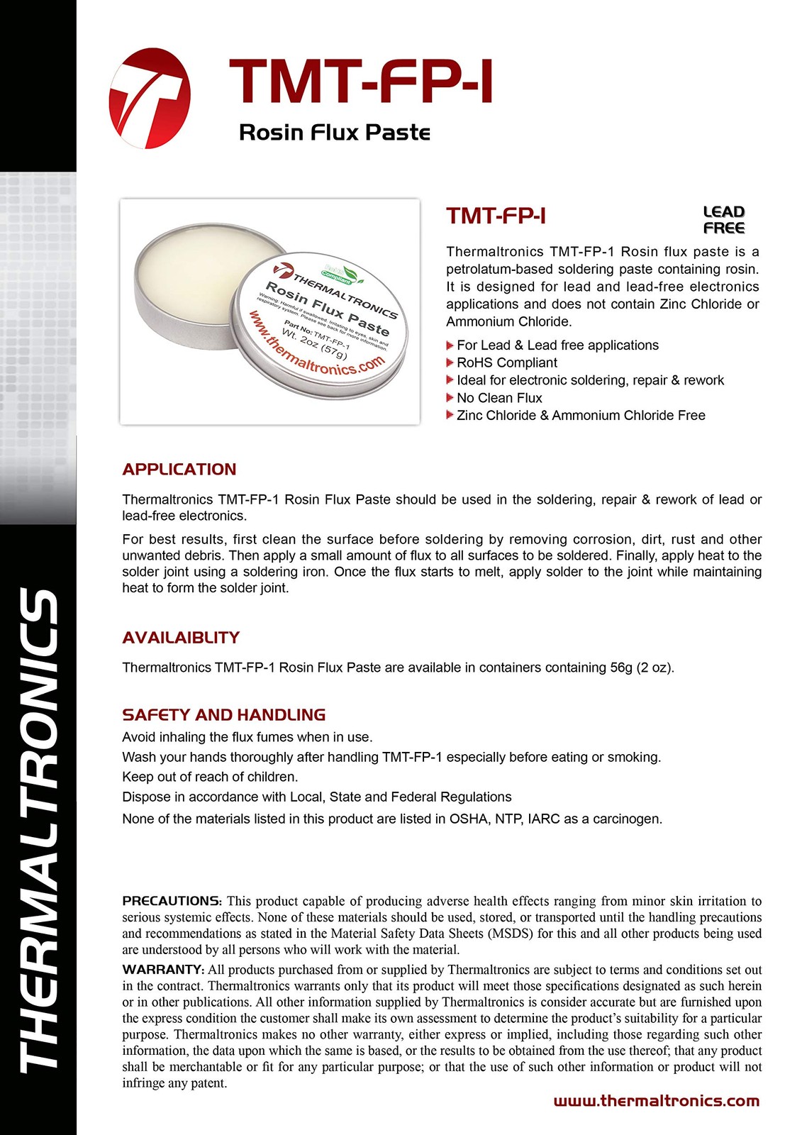 Cs Tmtfp1 Rosin Flux Paste 2.0 Oz 57 G