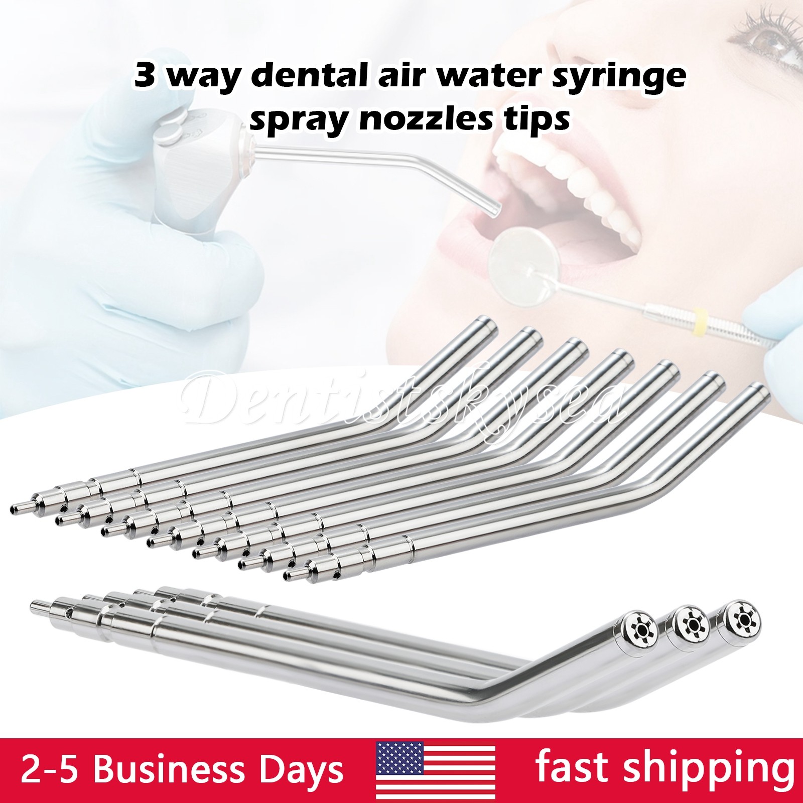 250 Air Water Spray Dental 3 Way Syringe Tips For 3 Way Tube Nozzles Tips /Tube