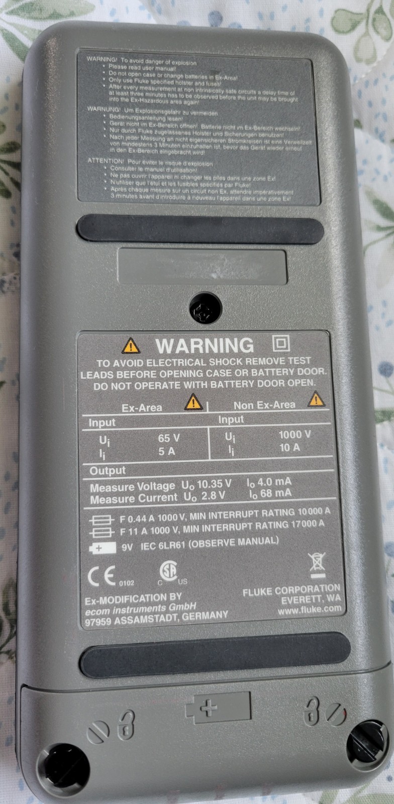 Fluke 87v EX True RMS Multimeter (Only The Multimeter)