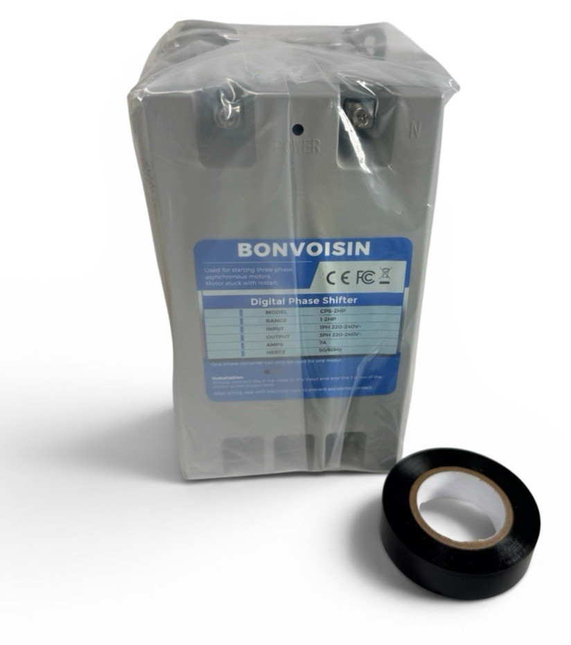Bonvoisin Single Phase to 3 Phase Converter 2HP (1.5kW) Digital Shifter CPS-2HP