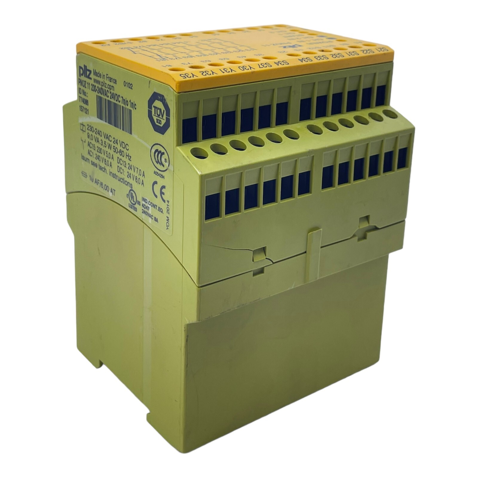 Mushroom PNOZ11 Safety Relay 774080 24V DC 50/60Hz 230-240V AC 230V 5.0 240V 8