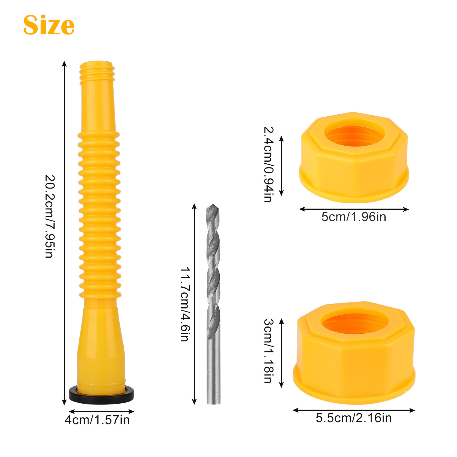Gas Can Spout Nozzle Vent Kit Fit Replacement For Plastic Gas Cans Old Style Cap