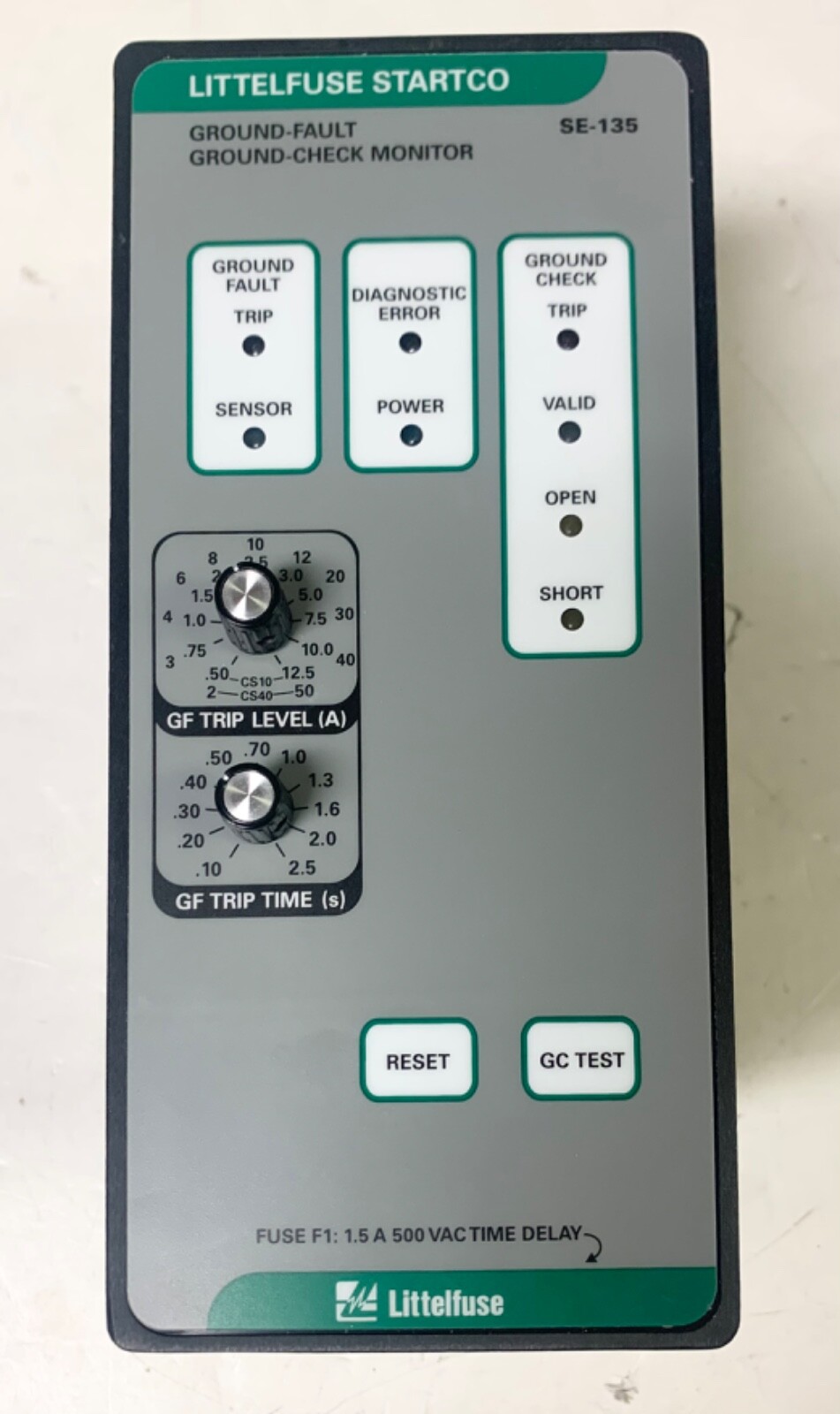 Littlefuse STARCO SE 135 00 Ground Fault Ground Check Monitor SE-135-00