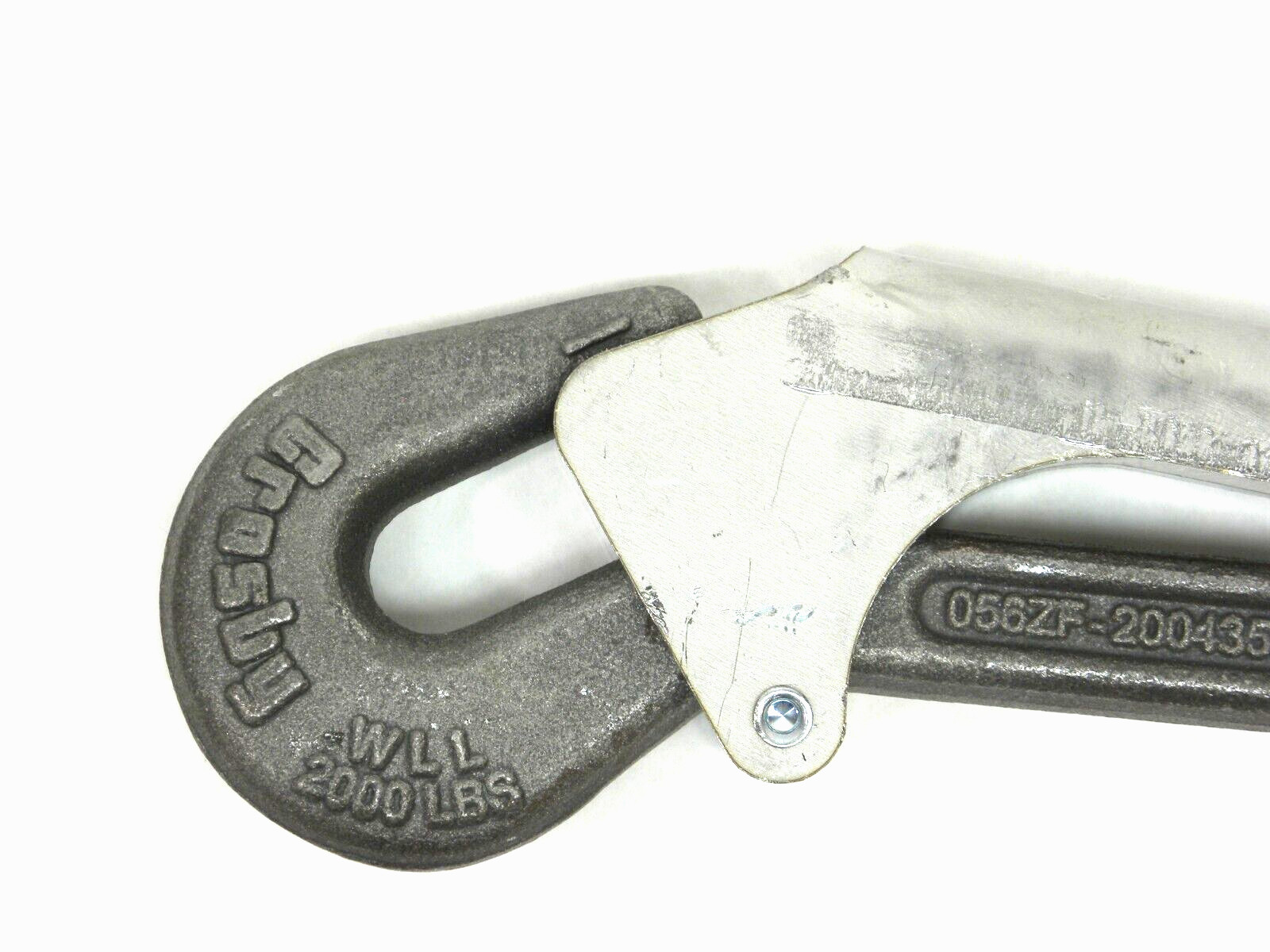 Crosby Quick connect safety hook 11.5″ 2000 WLL Long handle release 1/2″ hook HR