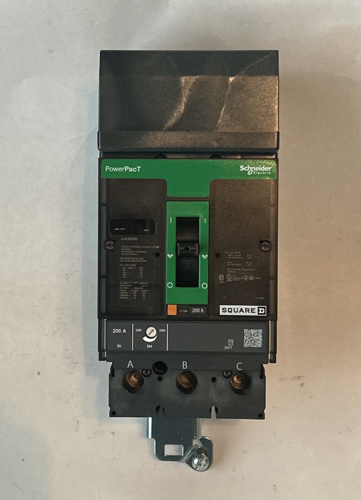 Square D JJA36200 200 Amp 3 Pole 600 V 100 kA 50/60 Hz Circuit Breaker