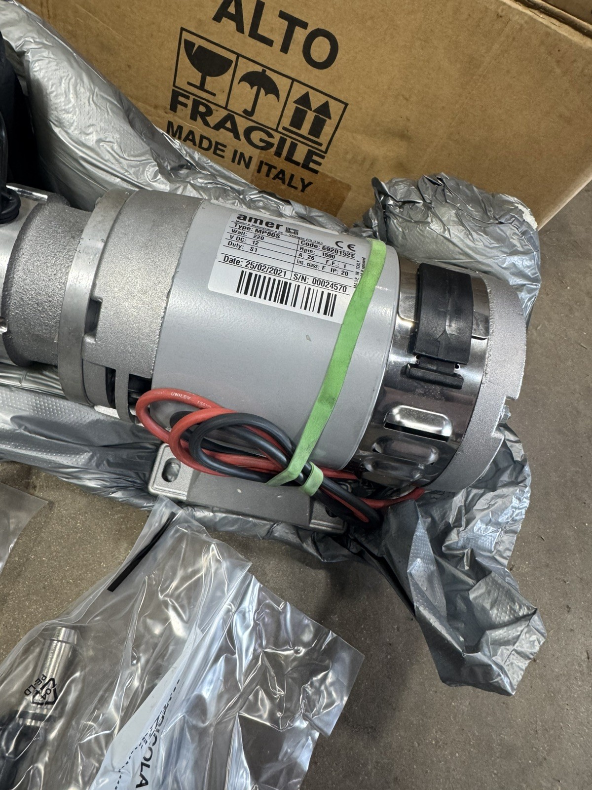 UDOR KAPPA 15 – 12 Volts Diaphragm Pump 1500 RPM Italy Amer MP80s
