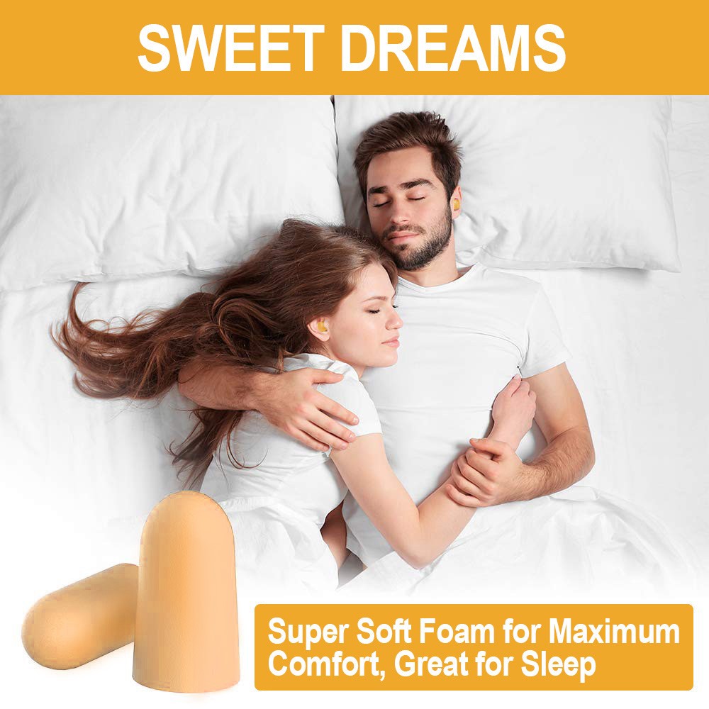 400/600 Ear Plugs Soft Orange Foam Sleep Travel Noise Shooting Working Lot Bulk