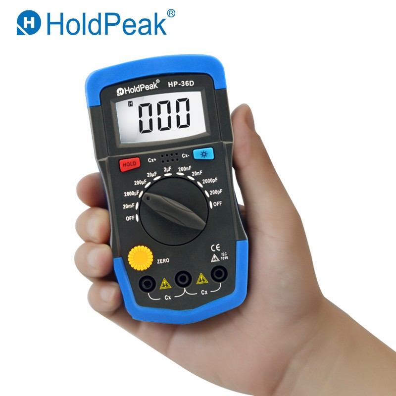 Digital Capacitance Meter Handheld Capacitor Tester 0.1pF to 20000uF LCD Backlit