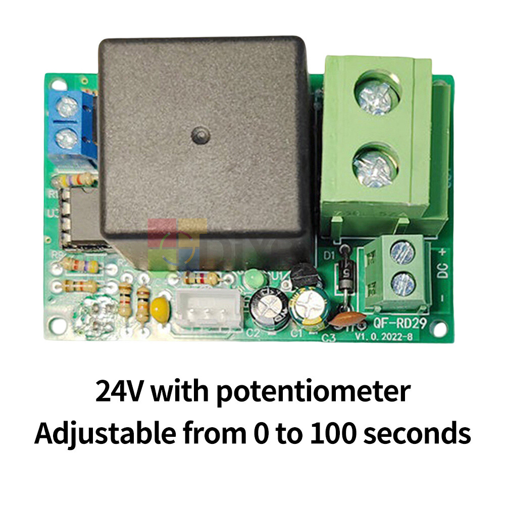 DC 12/24V Time Relay Module Trigger Timer Switch Module with Potentiometer 80A