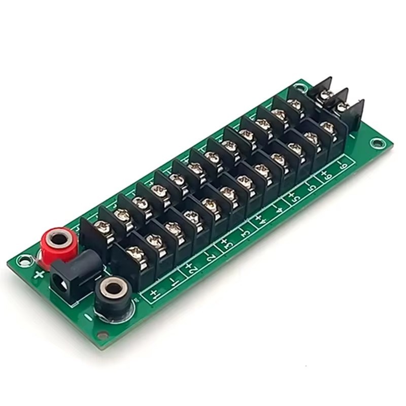 AC/DC 2×12 Position Barrier Terminal Block Distribution Module.