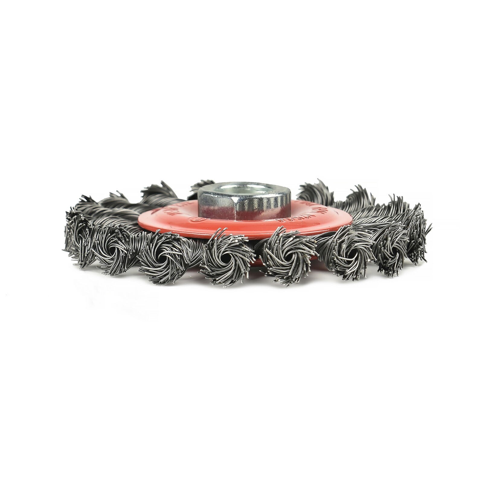 AAIN 4″ Twist Knotted Wire Cup Wheel Brush for Grinders, 5/8″-11 Threaded Arbor
