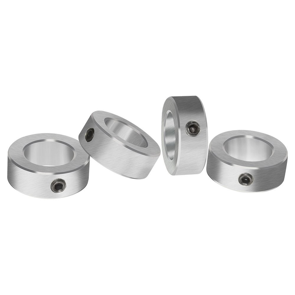7/8 Bore Zinc Plated Shaft Collars, Solid Steel, Set Screws Style, Industrial