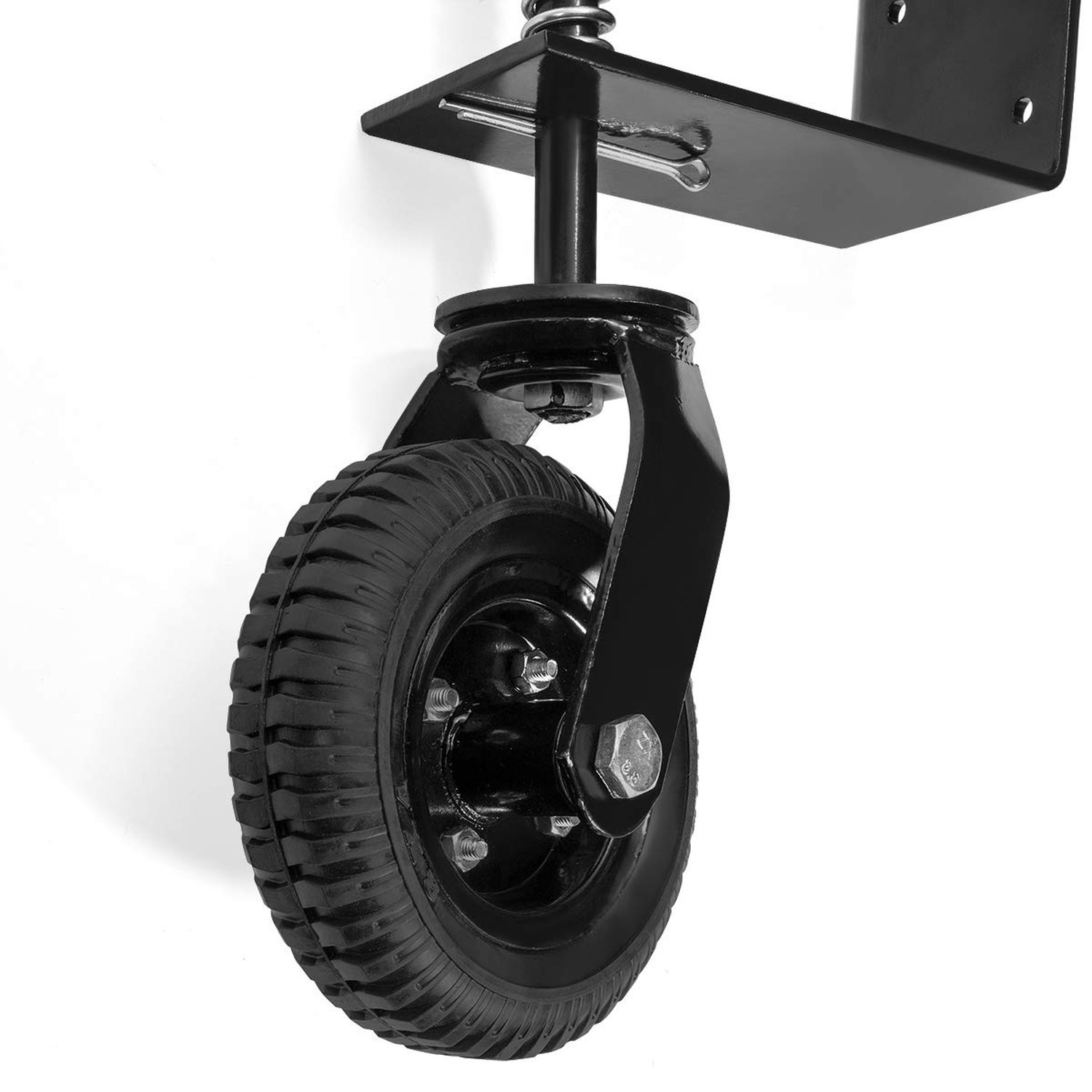 Stark USA Universal 8″ Flat-Free Tire Gate Wheel Suspension Spring-Loaded Woo…