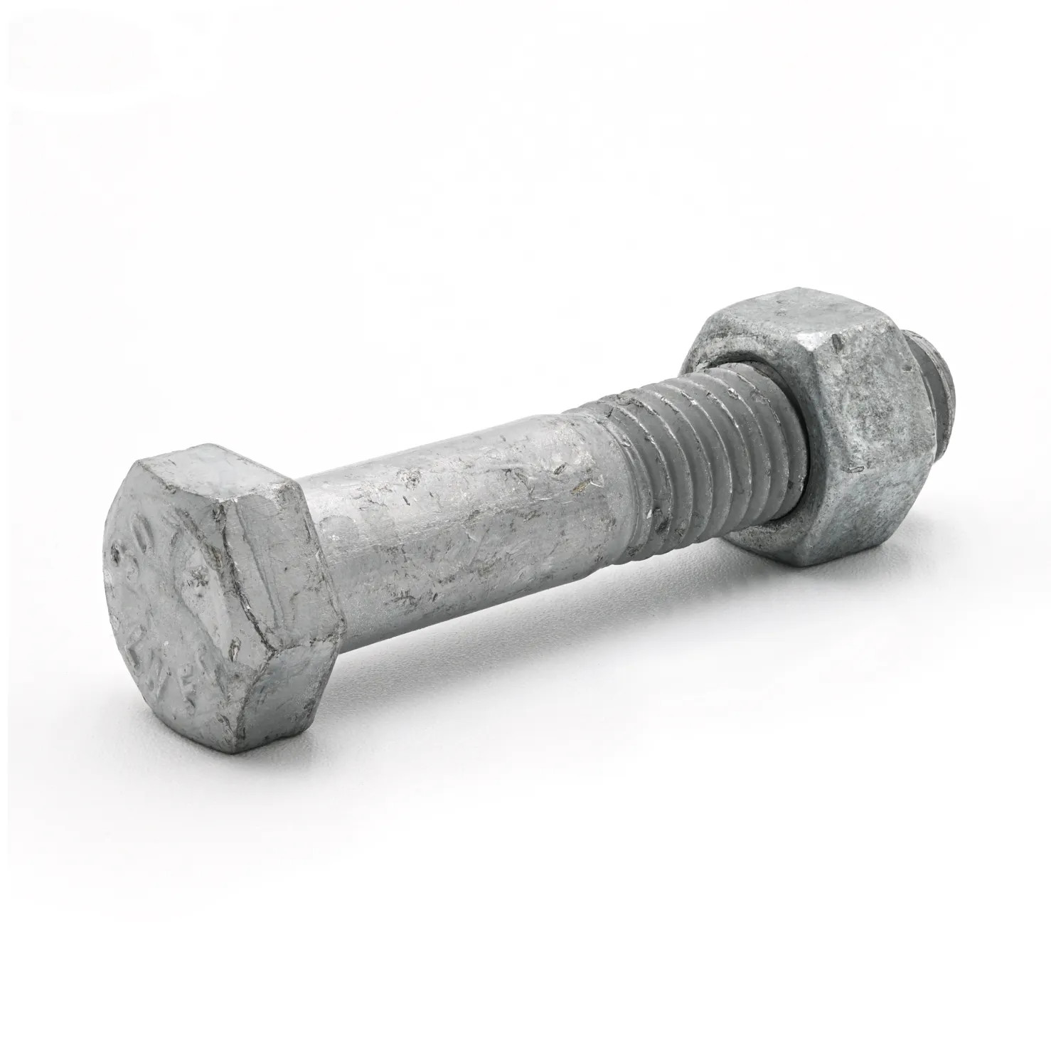 1/2″-13 x 6-1/2″ Hot Dipped Galvanized Hex Bolt w/Nuts, Partial Thread, Qty 25