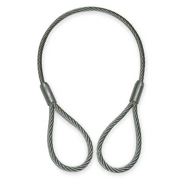 Dayton 1Dnf6 Sling, Wire Rope, 4 Ft.