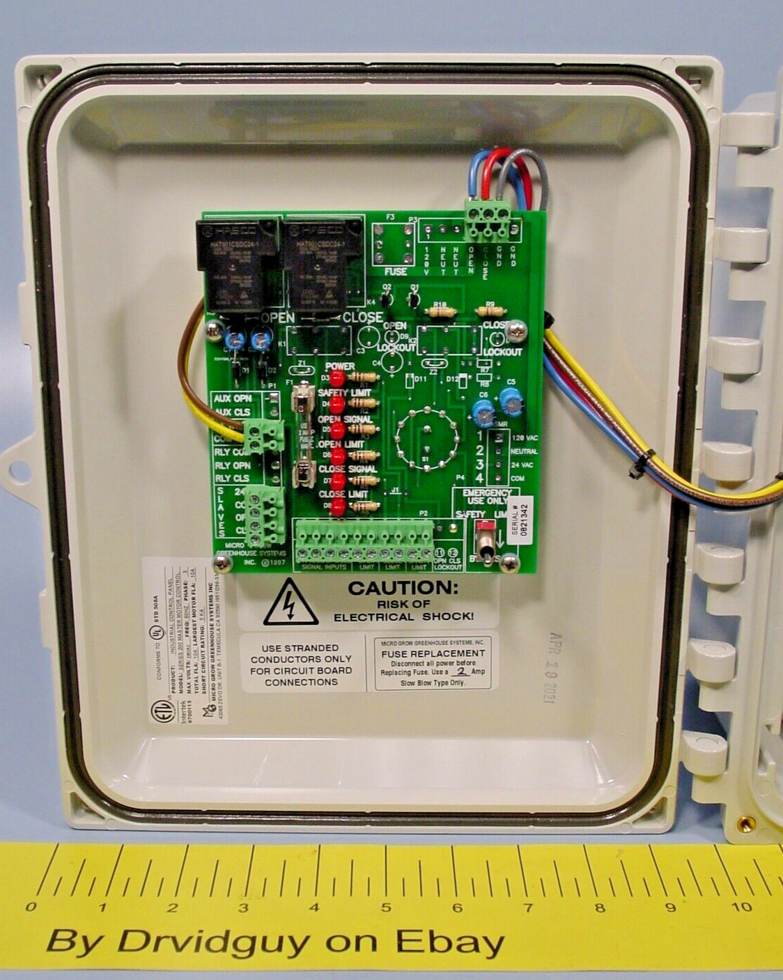 Micro-Grow Greenhouse System Series 200 Master Motor Control Unit 3-Phase 208VAC