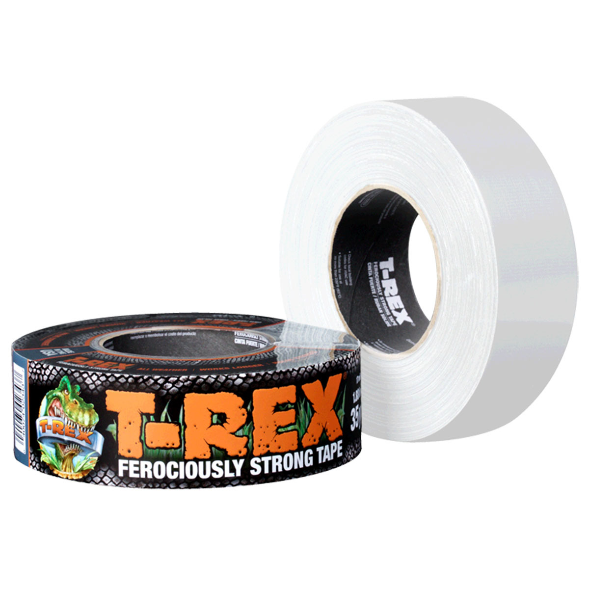 T-Rex Ferociously Strong Duct Tapes – 1″ to 2.83″ Widths – Grey & White Options