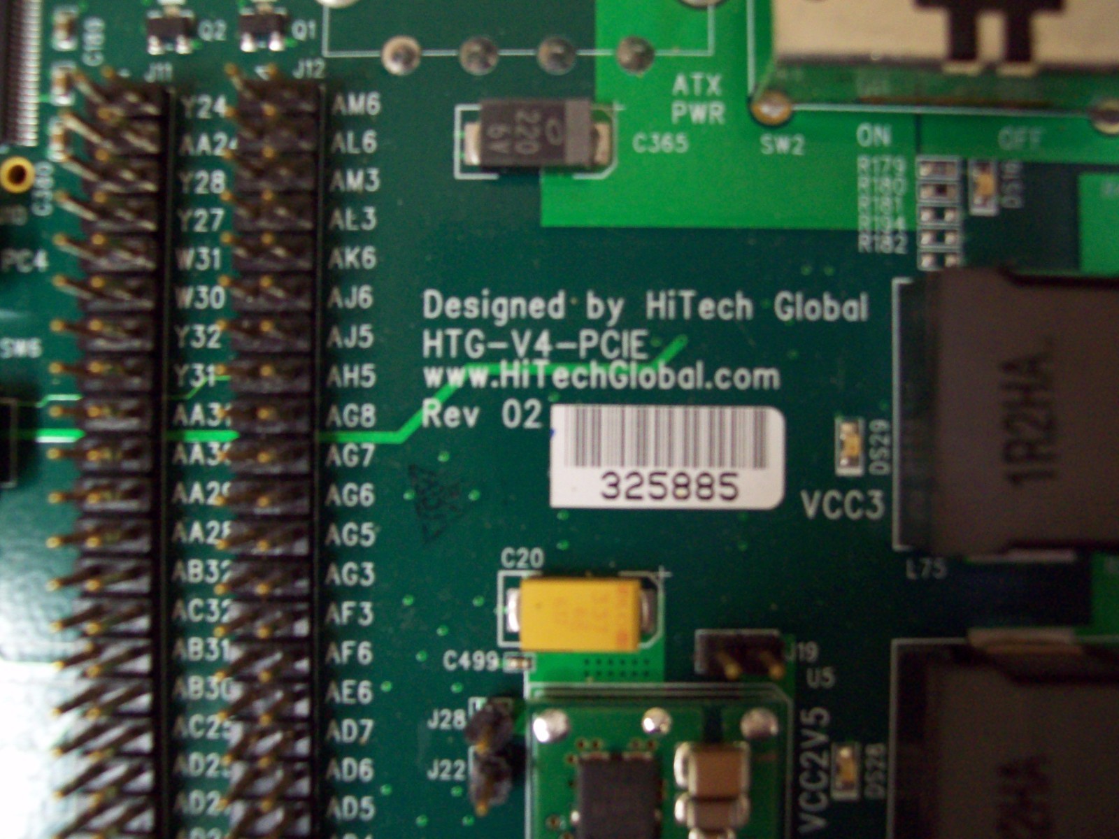 HITECH GLOBAL HTG-V4-PCIE XILINX VIRTEX-4 FX PCI EXPRESS DEVELOPMENT BOARD – NEW