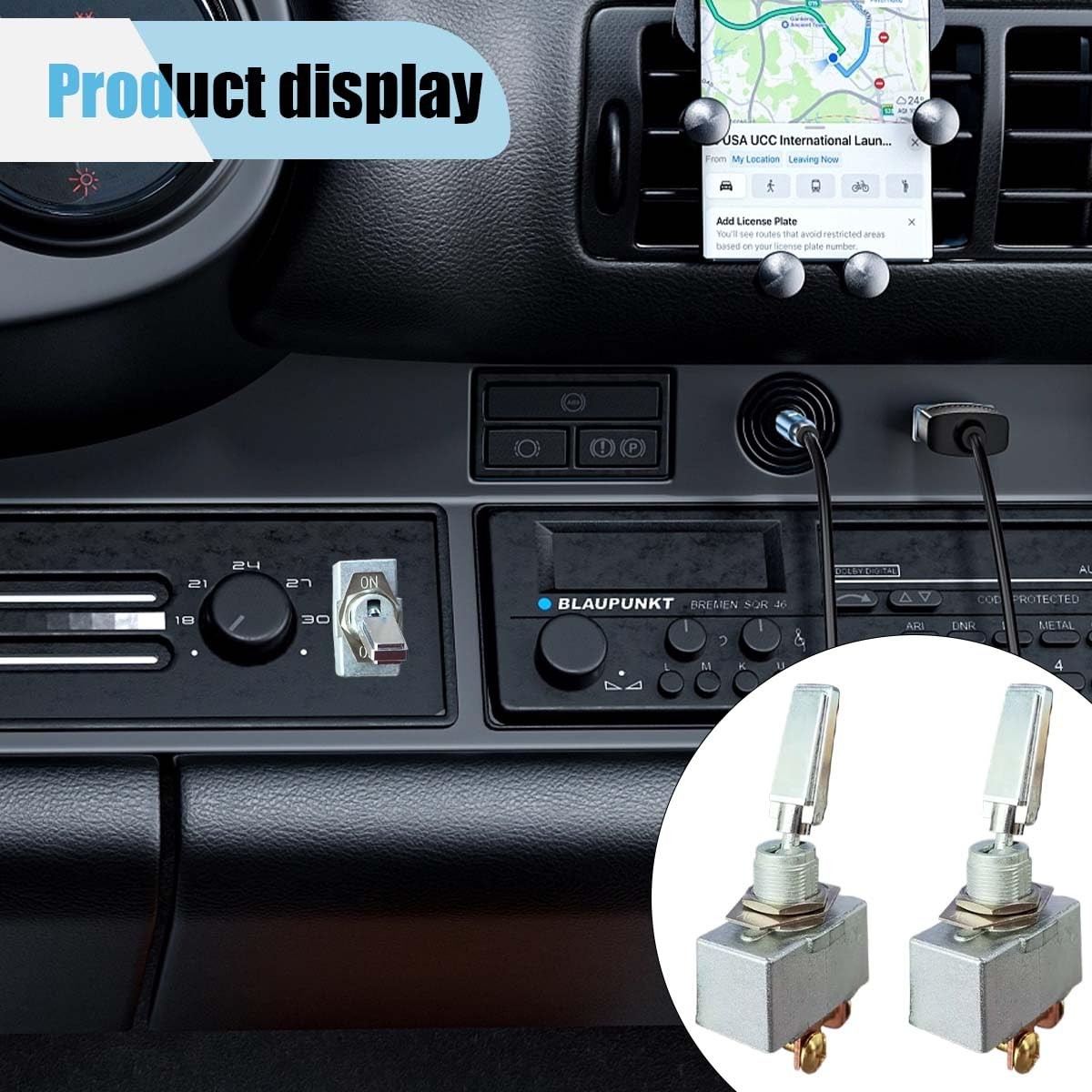 2PCS Heavy Duty Toggle Switch, 50 Amp 12 Volt 2 Position 2 Pin Rocker Switch, ON